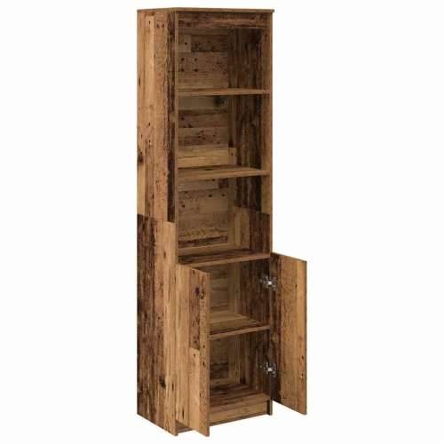 Visoka komoda boja staro drvo 50x35x180 cm konstruirano drvo - Staro drvo 1 50 cm Cijena