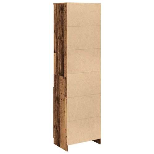 Visoka komoda boja staro drvo 50x35x180 cm konstruirano drvo - Staro drvo 1 50 cm Cijena