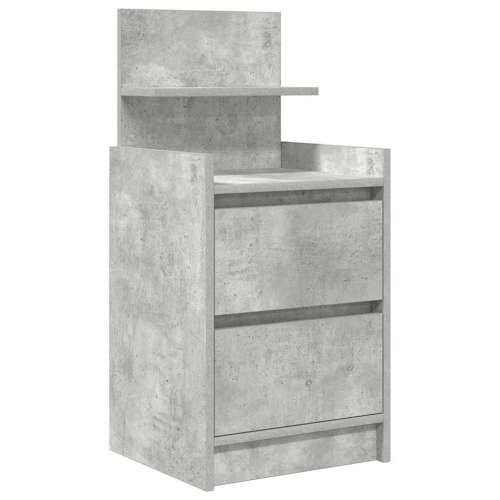Noćni ormarić s 2 ladice beton siva 38x34x80 cm - Beton siva 1 Cijena