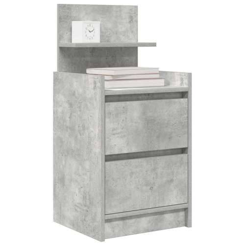 Noćni ormarić s 2 ladice beton siva 38x34x80 cm - Beton siva 1 Cijena