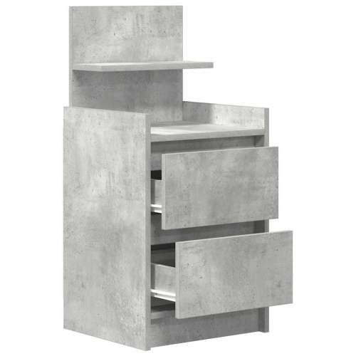 Noćni ormarić s 2 ladice beton siva 38x34x80 cm - Beton siva 1 Cijena