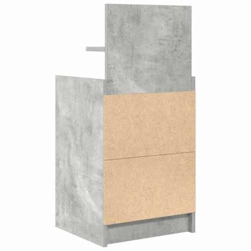 Noćni ormarić s 2 ladice beton siva 38x34x80 cm - Beton siva 1 Cijena