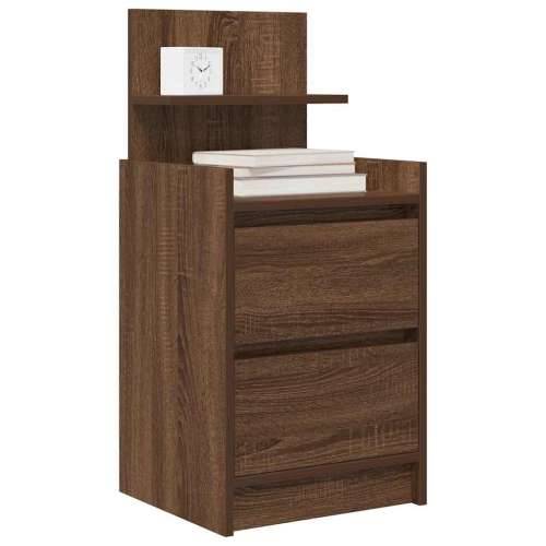 Noćni ormarići s 2 ladice 2 kom smeđi hrast 38x34x80 cm - Smeđi hrast 2 Cijena