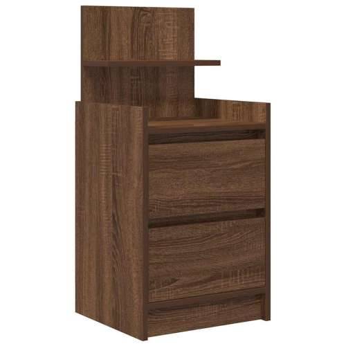 Noćni ormarići s 2 ladice 2 kom smeđi hrast 38x34x80 cm - Smeđi hrast 2 Cijena