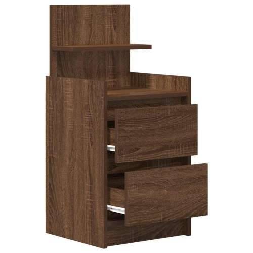 Noćni ormarići s 2 ladice 2 kom smeđi hrast 38x34x80 cm - Smeđi hrast 2 Cijena