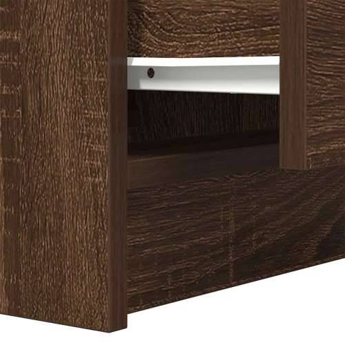 Noćni ormarići s 2 ladice 2 kom smeđi hrast 38x34x80 cm - Smeđi hrast 2 Cijena