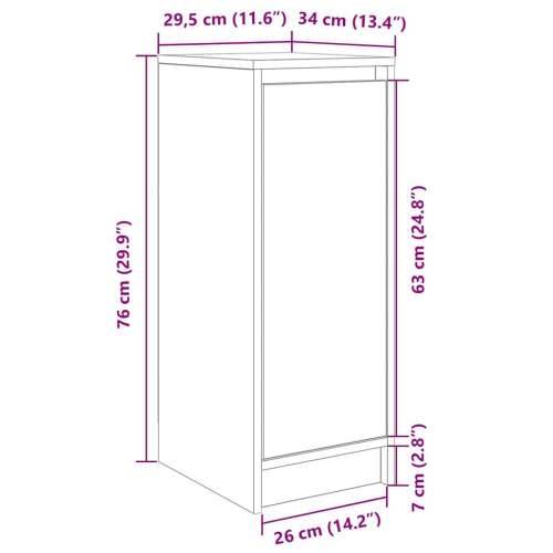 Ormarić za cipele bijeli 29,5x34x76 cm od konstruiranog drva - Bijela 1 4 Cijena