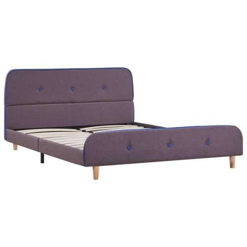 Okvir kreveta bez madraca Taupe tkanina 135x190 cm - Sivo-smeđa 135 x 190 cm Cijena