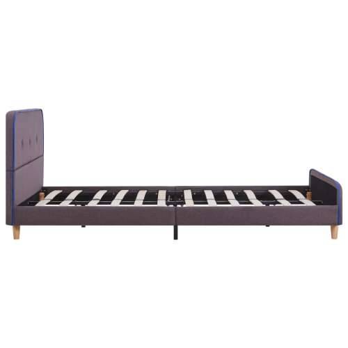 Okvir kreveta bez madraca Taupe tkanina 135x190 cm - Sivo-smeđa 135 x 190 cm Cijena