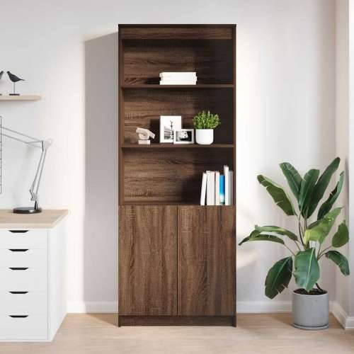 Visoka komoda boja hrasta 70x35x180 cm od konstruiranog drva - Smeđi hrast 1 70 cm Cijena