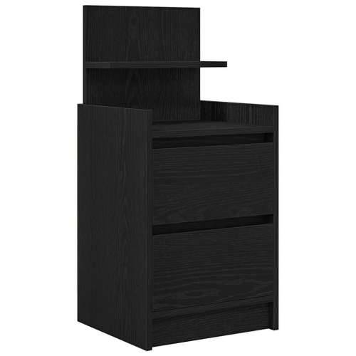 Noćni ormarić s 2 ladice crni 38x34x80 cm - Crna 1 Cijena