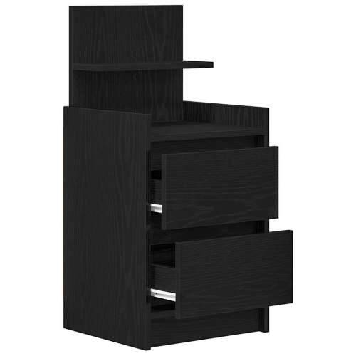 Noćni ormarić s 2 ladice crni 38x34x80 cm - Crna 1 Cijena