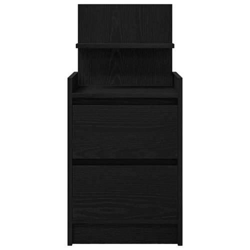 Noćni ormarić s 2 ladice crni 38x34x80 cm - Crna 1 Cijena