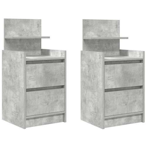 Noćni ormarići s 2 ladice 2 kom beton siva 38x34x80 cm - Beton siva 2 Cijena