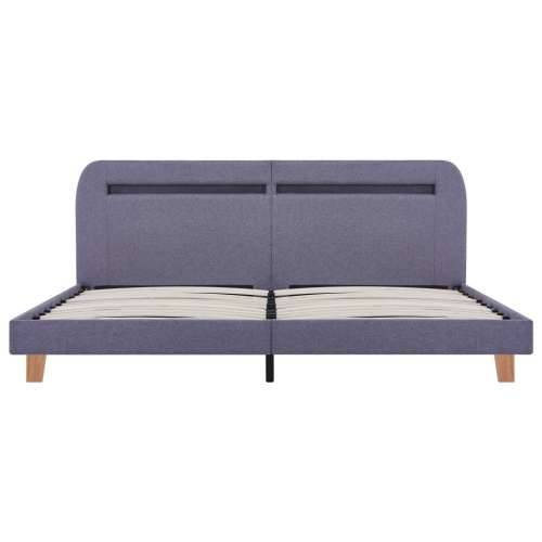 Okvir kreveta s LED bez madraca svjetlosiva tkanina 150x200 cm - Svjetlosiva 150 x 200 cm Cijena
