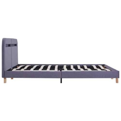 Okvir kreveta s LED bez madraca svjetlosiva tkanina 150x200 cm - Svjetlosiva 150 x 200 cm Cijena