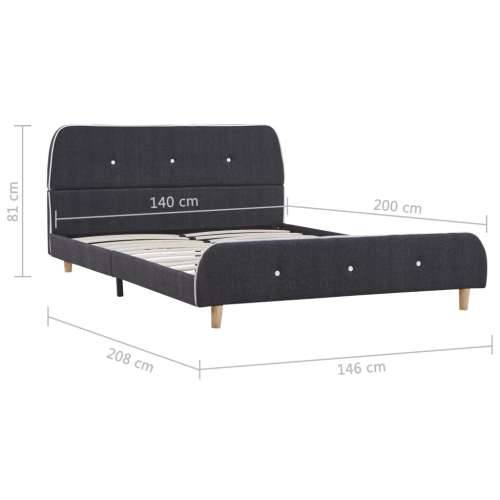 Okvir kreveta bez madraca Tamno siva tkanina 135x190 cm - Tamno siva 135 x 190 cm Cijena