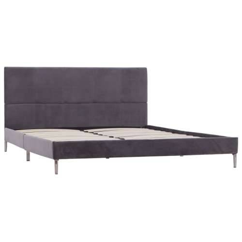 Okvir kreveta bez madraca siva tkanina 135x190 cm - Siva 135 x 190 cm Cijena