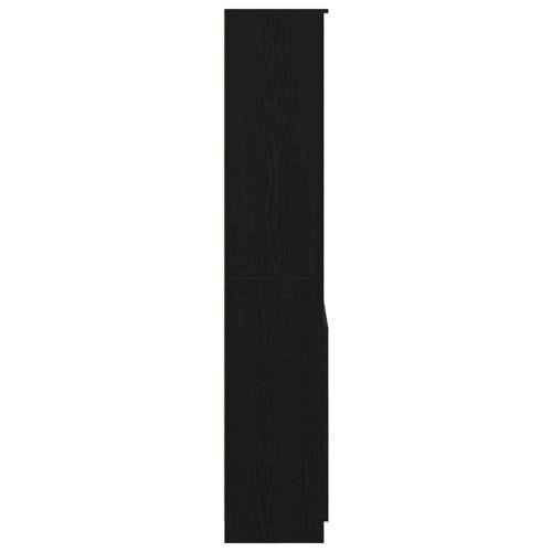 Visoka komoda crna hrast 70x35x180 cm od konstruiranog drva - Crna 1 70 cm Cijena