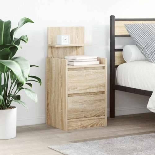 Noćni ormarić s 2 ladice sonoma hrast 38x34x80 cm - sonoma hrast 1 Cijena