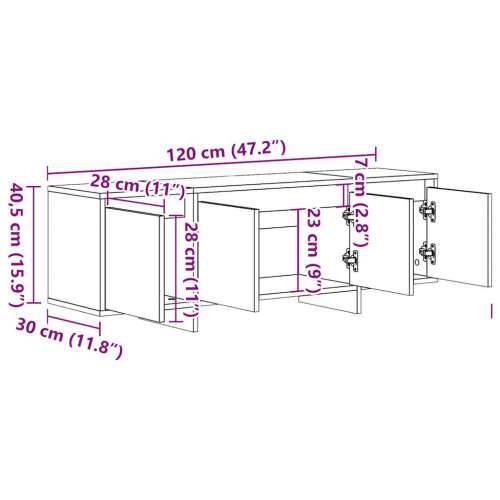 TV ormarić Artisan hrast 120x30x40,5 cm izrađeno drvo - hrast artisan 1 Cijena