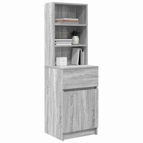 Noćni ormarić boja hrasta 39x35x125 cm konstruirano drvo - Sivi hrast sonoma 1 Cijena