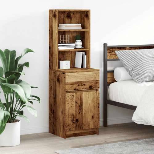 Noćni ormarić staro drvo 39x35x125 cm konstruirano drvo - Staro drvo 1 Cijena