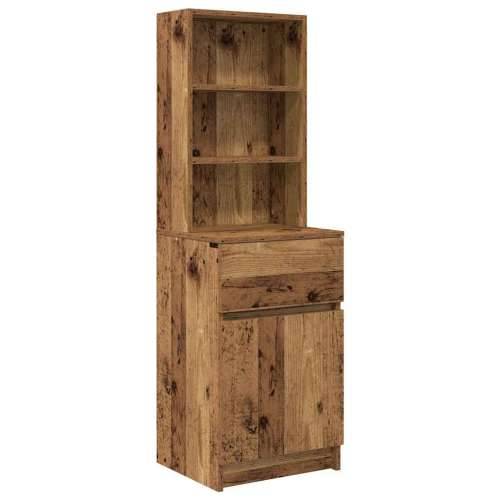 Noćni ormarić staro drvo 39x35x125 cm konstruirano drvo - Staro drvo 1 Cijena
