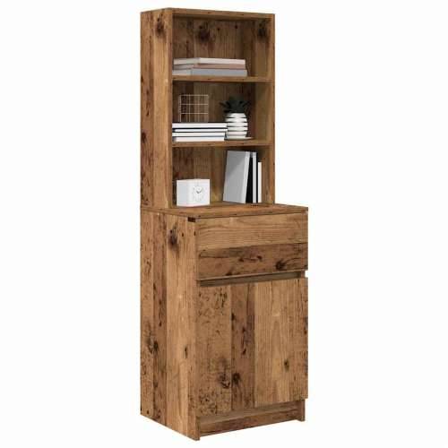 Noćni ormarić staro drvo 39x35x125 cm konstruirano drvo - Staro drvo 1 Cijena