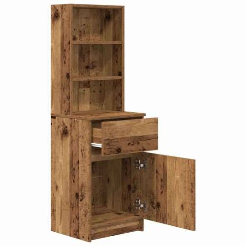 Noćni ormarić staro drvo 39x35x125 cm konstruirano drvo - Staro drvo 1 Cijena