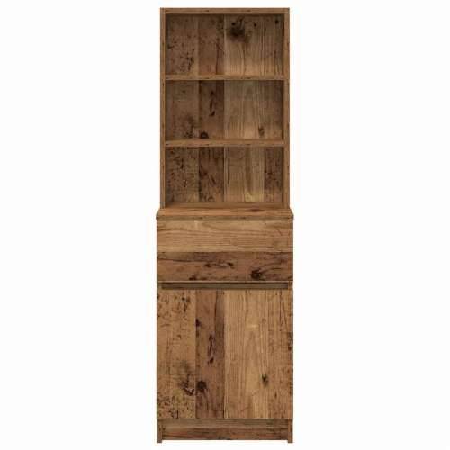 Noćni ormarić staro drvo 39x35x125 cm konstruirano drvo - Staro drvo 1 Cijena