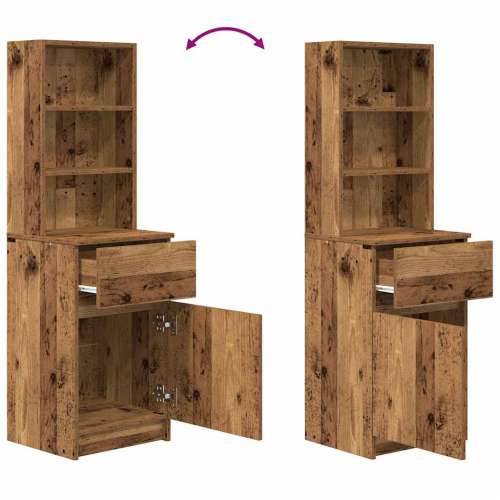 Noćni ormarić staro drvo 39x35x125 cm konstruirano drvo - Staro drvo 1 Cijena