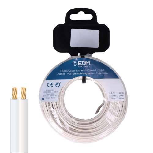Paralelni kabel EDM 28756 Bijela 10 m Kalem za kolute Audio Cijena
