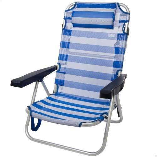 Stolica za za plažu Aktive Sklopiv Jastuk Bijela Plava 48 x 84 x 46 cm (2 kom.) Cijena