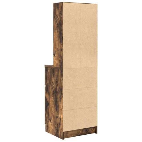 Noćni ormarić boja hrasta 39x35x125 cm od konstruiranog drva - Dimljeni hrast 1 Cijena