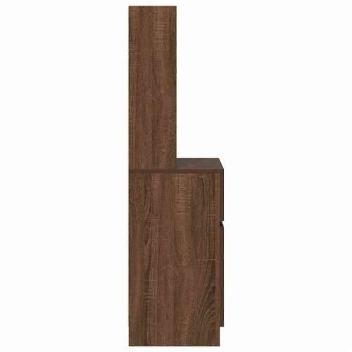 Noćni ormarić smeđeg hrasta 39x35x125 cm konstruirano drvo - Smeđi hrast 1 Cijena
