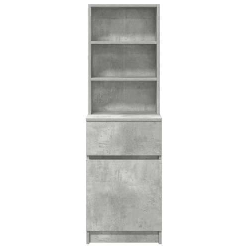 Noćni ormarić siva boja betona 39x35x125 cm konstruirano drvo - Beton siva 1 Cijena