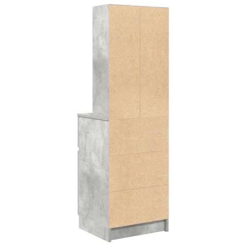 Noćni ormarić siva boja betona 39x35x125 cm konstruirano drvo - Beton siva 1 Cijena