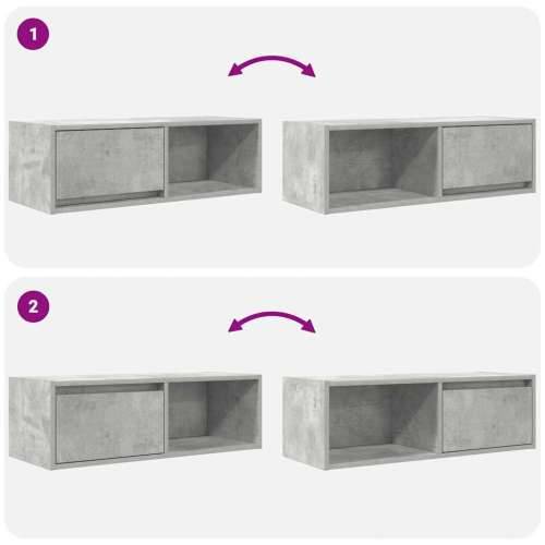 TV ormarić boja betona 80x31x25,5 cm od konstruiranog drva - Beton siva 1 80 cm Cijena