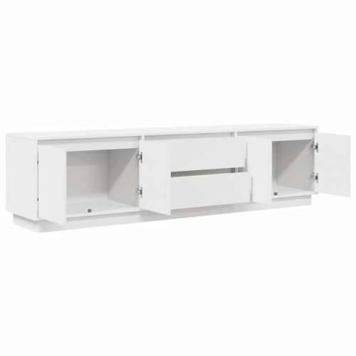 TV ormarić s LED svjetlima bijeli 193,5x41x50 cm - Bijela 1 193.5 cm Cijena