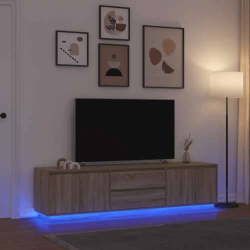 TV ormarić s LED svjetlima boja hrasta sonome 193,5x41x50 cm - sonoma hrast 1 193.5 cm Cijena