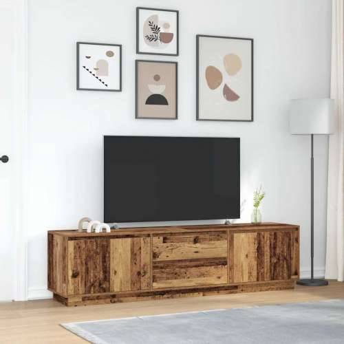 TV ormarići s LED svjetlima 2 kom boja drva 193,5x41x50 cm - Staro drvo 1 193.5 cm Cijena