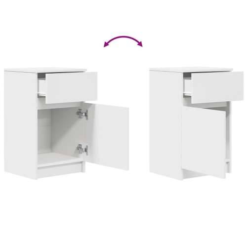 Noćni ormarići 2 kom bijeli 39x35x65 cm konstruirano drvo - Bijela 2 Cijena