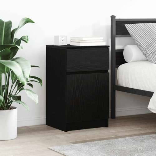 Noćni ormarići 2 kom crni 39x35x65 cm konstruirano drvo - Crna 2 Cijena