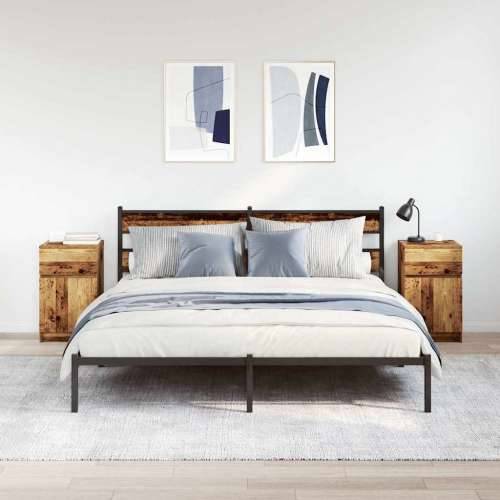 Noćni ormarići 2 kom staro drvo 39x35x65 cm konstruirano drvo - Staro drvo 2 Cijena
