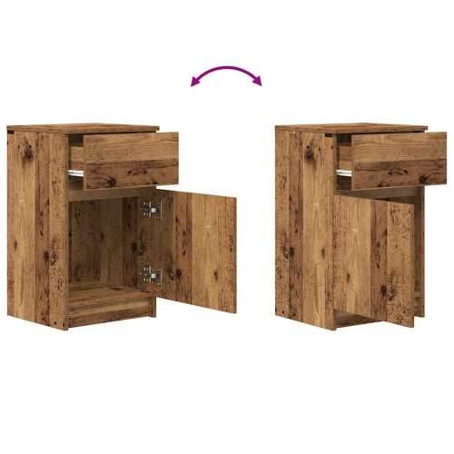 Noćni ormarići 2 kom staro drvo 39x35x65 cm konstruirano drvo - Staro drvo 2 Cijena
