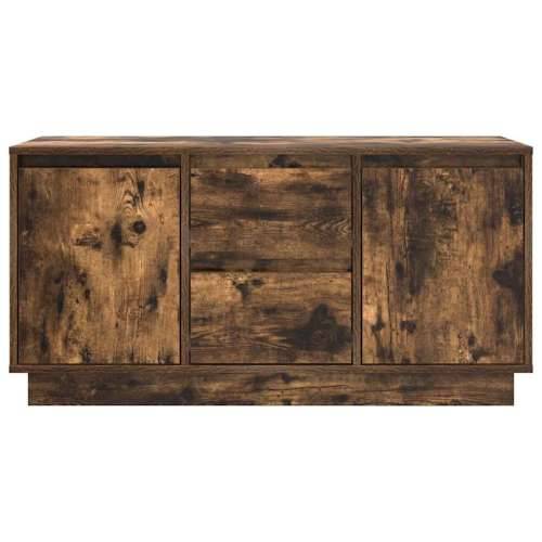 TV ormarić s LED svjetlima boja dimljenog hrasta 100x41x50 cm - Dimljeni hrast 1 100 cm Cijena