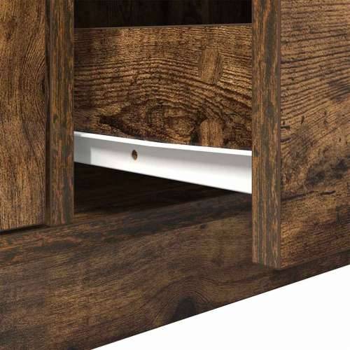 TV ormarić s LED svjetlima boja dimljenog hrasta 100x41x50 cm - Dimljeni hrast 1 100 cm Cijena
