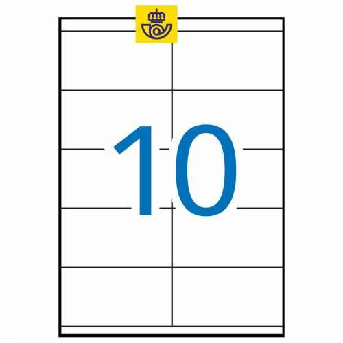 Samoljepljive naljepnice Apli 1278 100 Listovi 105 x 57 mm Bijela Cijena