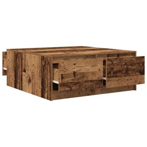 stol za kavu s ladicama staro drvo 100x100x40 cm - Staro drvo 100 x 100 x 40 cm 1 Cijena